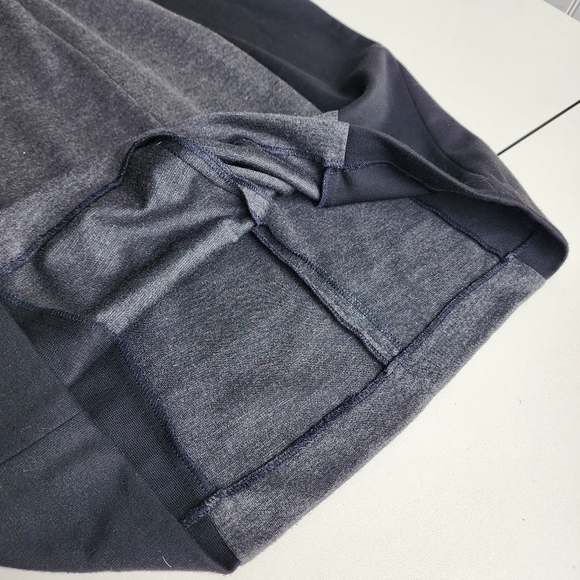 Chaps Colorblock Sheath Dress Stetch Black Gray Poly Rayon Elastane Zip Sz 12 - Picture 11 of 11